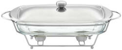 Ambition Vas termorezistent cu incalzitor 3.6L, suport si capac argintiu, chafing dish, Helios (29390)