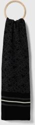 Tommy Hilfiger gyapjú sál fekete, mintás - fekete Univerzális méret