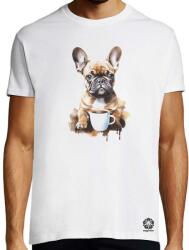 Magnolion Francia buldog kávézik v1 póló