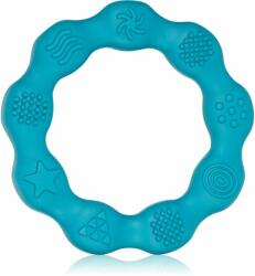BabyOno Be Active Silicone Teether Ring jucărie pentru dentiție Blue 1 buc