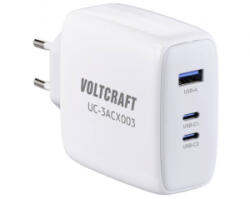 VOLTCRAFT 1xUSB-A + 2xUSB-C hálózati töltő adapter fehér (VC-13079915)