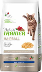 Natural Trainer 2x1, 5kg Natural Trainer Hairball csirke száraz macskatáp