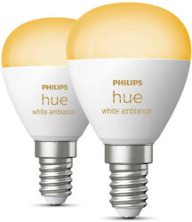 Philips Hue okos E14 LED, 5, 1 W, 2 darabos (White Ambience) (929003573702)