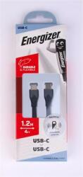 Energizer USB kábel, USB-C - USB-C, 1, 2m, ENERGIZER, fekete (EKA03) - papirdepo