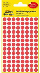 Avery Zweckform kerek öntapadós címke, papír, átmérő: 8 mm, piros