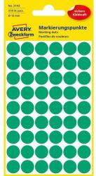 Avery Zweckform kerek öntapadós címke, papír, átmérő: 12 mm, zöld