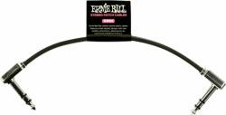 Ernie Ball Flat Ribbon Stereo Patch Cable Negru 15 cm Oblic - Oblic (P06408)