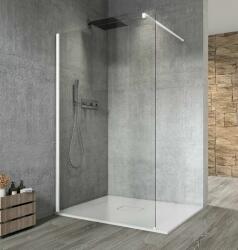 SAPHO VARIO WHITE Fix zuhanyfal, fali profillal, merőleges merevítő nélkül, transzparent üveg, 900mm (GX1290GX1015) (GX1290GX1015)