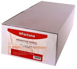 Fortuna Iratspirál műanyag FORTUNA 12mm 56-80 lap fekete 100/dob - nyomtassingyen