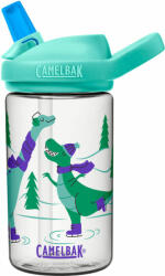 CamelBak Eddy+ Kids - 400 ml - műanyag gyerek kulacs - Ice Skating Dinos - Limitált téli kiadás