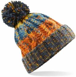 Beechfield Căciulă de iarnă colorată cu pompon Corkscrew - Retro Blues (B486-1000038540)