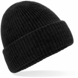 Beechfield Pălărie de iarnă tricotată confortabilă - Negru prespălat (B386-1000341622)