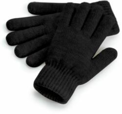 Beechfield Mănuși de iarnă tricotate pufoase - Negru prespălat (B387-1000341625)