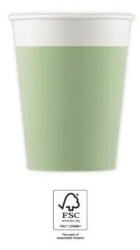 Unicolour Pastel Mint, Zöld papír pohár 8 db-os 200 ml FSC (PNN94572) - kidsfashion
