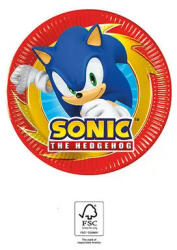 Sonic a sündisznó Sega papírtányér 8 db-os 20 cm FSC (PNN95646) - kidsfashion