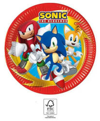 Sonic a sündisznó Sega papírtányér 8 db-os 23 cm FSC (PNN95645) - kidsfashion