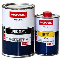 NOVOL Vopsea Optic Acryl-2K (cu lac inclus) - NOVOL Vopsea LOGAN 21D (rouge passion) + CATALIZATOR 0, 4 L (21D)