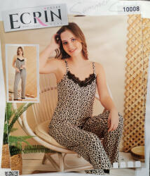 ECRIN Pijama dama maiou si pantalon lung model Animal Print