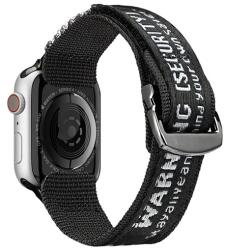 DUX DUCIS pótszíj (egyedi méret, nylon, tépőzáras, légáteresztő, állítható) SZÜRKE Apple Watch Series 6 44mm, Apple Watch Series 8 45mm, Apple Watch Series 5 44mm, Apple Watch Series SE 4 (GP-137699)