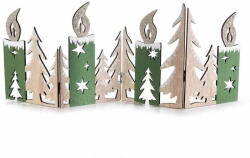 Decorer Decoratiune Craciun lemn verde natur 60x22.5 cm (A51.53.85)