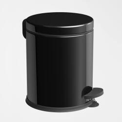 HORECA Cos de gunoi din inox cu pedala, 12 litri, negru