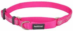 Red Dingo Martingale Paw Impressions S hot pink