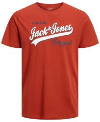 Jack&Jones PLUS Tricou pentru bărbați JJELOGO Regular Fit 12243611 Cinnabar 5XL