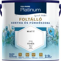 Poli-Farbe Platinum Foltálló Konyha és Fürdőszoba Festék 2, 5l F10