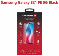 SWISSTEN Full Glue Samsung G990 Galaxy S21 FE 5G 3D üvegfólia - fekete (54501811)