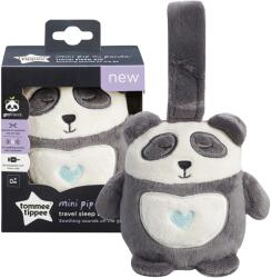 Tommee Tippee újratölthető hang- és könnyű alváseszköz, ideális utazáshoz, Panda Pip mini medve, szürke/fehér