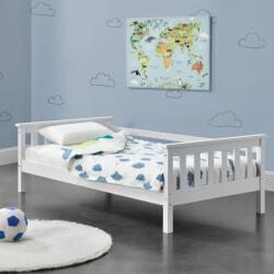[en. casa] [en. casa]® Gyerekágy Nuuk tárolási lehetőséggel ágyráccsal kiesésvédelemmel fehér 160 x 80 cm (71303272)