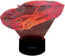 FizioTab 3D LED autós éjszakai lámpa, FizioTab® lámpa, 7 szín, környezeti fény, USB tápellátás (Masina156)