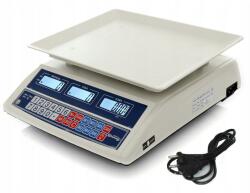  Elektronikus mérleg, 30kg / 5g, 34 x 23 cm mérőedény, LCD képernyő fehér LED háttérvilágítással (SIM66WAG1)