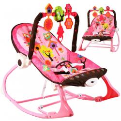 Ideal Store IDL Junior Baby Princess hinta rezgéssel és zenével, rózsaszín-barna színű, puha anyag a nagyobb kényelemért, hosszú élettartam, játékokkal kiegészítve (idl-101455)