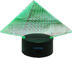 FizioTab 3D LED piramis éjszakai lámpa, FizioTab® fény, 7 szín, környezeti fény, USB tápegység (Piramida142)