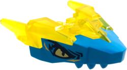 LEGO® 82276pb01c19 - LEGO átlátszó sárga sárkányfej, felső állkapocs, sárga szemekkel, sötét azúr orral (82276pb01c19)