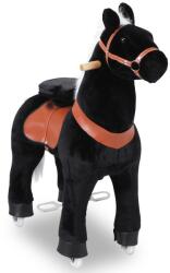 PonyCycle "Black Beauty" ló plüss kerekekkel és hanggal, közepes, 4-9 év (72-HOB0017236-01)