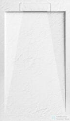 AREZZO design STONE pala hatású öntött márvány zuhanytálca, 120x90 cm-es, fehér AR-DYT129LW (AR-DYT129LW)