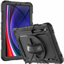  Tablettok Samsung Galaxy Tab S9 11, 0" (SM-X710, SM-X716) - SOLID360 ütésálló, kitámasztható, fekete tablet tok