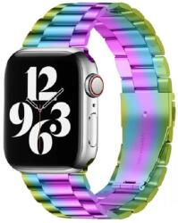 Apple Watch 1-6, SE (38 / 40 mm), fém pótszíj, Xprotector, szivárvány - ionstore