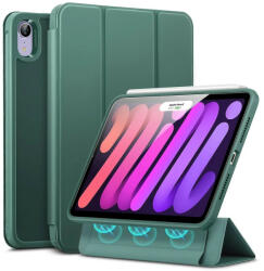 Apple iPad Mini (2021) (8.3), mappa tok, Smart Case, mágneses rögzítés, ESR Rebound Hybrid, zöld