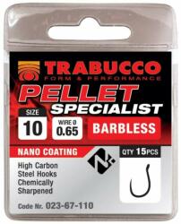 Trabucco Pellet Specialist Barbless szakáll nélküli horog, méret: 12 (023-67-112)