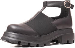 Leofex Pantofi tip botina, piele naturala 038, Negru - 35 EU