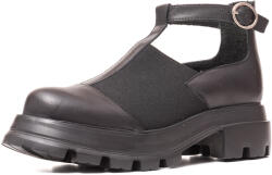 Leofex Pantofi vara tip botina, piele naturala 038, Negru - 35 EU