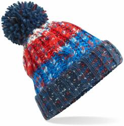 Beechfield Színes téli sapka pomponnal Corkscrew - Chilli Blues (B486-1000322836)