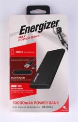 Energizer Hordozható akkumulátor, 2xUSB-A, 10000mAh, 10, 5W, ENERGIZER "MAX Power