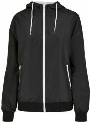 Build Your Brand Windbreaker damă Recycled - Neagră / albă | 4XL (BY147-1000314723)