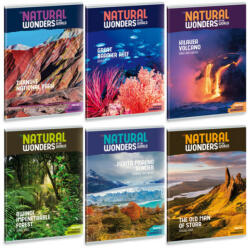 Ars Una A természet csodái Natural Wonders tűzött füzet A/4, 40 lapos kockás, 1db