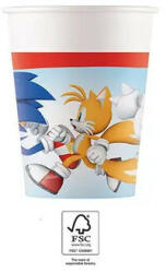 Sonic a sündisznó Sega papír pohár 8 db-os 200 ml FSC (PNN95650) - gyerekagynemu