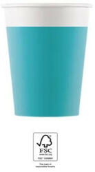  Unicolour Tirquoise, Kék papír pohár 8 db-os 200 ml FSC (PNN93541) - gyerekagynemu
